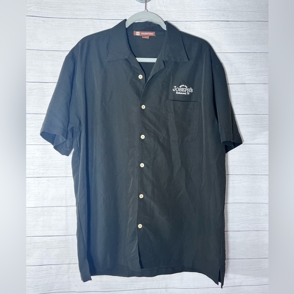 Joseph’s Fine Cigars Havana Button Down Short Sleeve Shirt Large Black 💗 - Picture 2 of 5